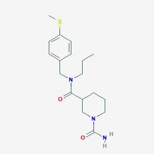 molecular formula C18H27N3O2S B5978628 N~3~-[4-(methylthio)benzyl]-N~3~-propyl-1,3-piperidinedicarboxamide 