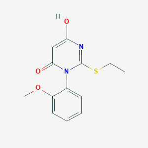 molecular formula C13H14N2O3S B5978631 2-(ethylthio)-6-hydroxy-3-(2-methoxyphenyl)-4(3H)-pyrimidinone 