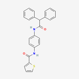molecular formula C25H20N2O2S B5978634 N-{4-[(2,2-diphenylacetyl)amino]phenyl}-2-thiophenecarboxamide 