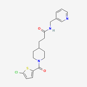 3-[1-(5-chlorothiophene-2-carbonyl)piperidin-4-yl]-N-(pyridin-3-ylmethyl)propanamide