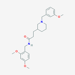 molecular formula C25H34N2O4 B5978657 N-(2,4-dimethoxybenzyl)-3-[1-(3-methoxybenzyl)-3-piperidinyl]propanamide 