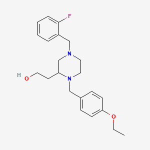 molecular formula C22H29FN2O2 B5978718 2-[1-(4-ethoxybenzyl)-4-(2-fluorobenzyl)-2-piperazinyl]ethanol 