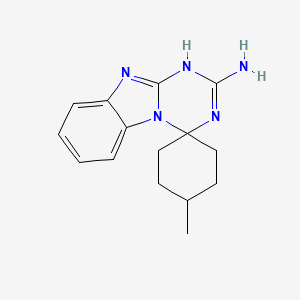 molecular formula C15H19N5 B5978742 4-methyl-1'H-spiro[cyclohexane-1,4'-[1,3,5]triazino[1,2-a]benzimidazol]-2'-amine 