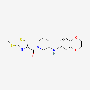 molecular formula C18H21N3O3S2 B5978745 N-(2,3-dihydro-1,4-benzodioxin-6-yl)-1-{[2-(methylthio)-1,3-thiazol-4-yl]carbonyl}-3-piperidinamine 