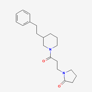 molecular formula C20H28N2O2 B5978749 1-{3-oxo-3-[3-(2-phenylethyl)-1-piperidinyl]propyl}-2-pyrrolidinone 
