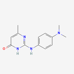 molecular formula C13H16N4O B5978754 2-{[4-(dimethylamino)phenyl]amino}-6-methyl-4(3H)-pyrimidinone 