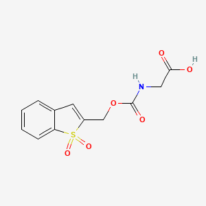 B597883 2-[(1,1-Dioxo-1-benzothiophen-2-yl)methoxycarbonylamino]acetic acid CAS No. 197245-13-9