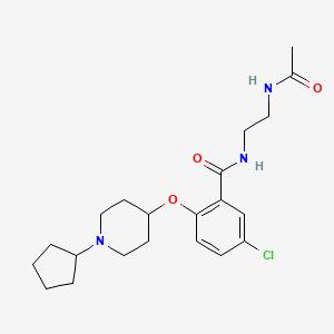 N-[2-(acetylamino)ethyl]-5-chloro-2-[(1-cyclopentyl-4-piperidinyl)oxy]benzamide