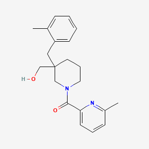 molecular formula C21H26N2O2 B5978847 {3-(2-methylbenzyl)-1-[(6-methyl-2-pyridinyl)carbonyl]-3-piperidinyl}methanol 