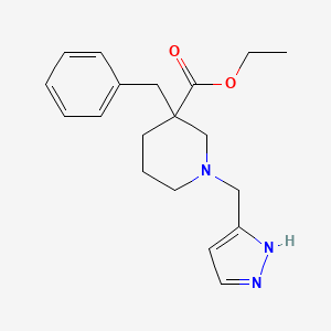 molecular formula C19H25N3O2 B5978859 ethyl 3-benzyl-1-(1H-pyrazol-3-ylmethyl)-3-piperidinecarboxylate 