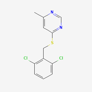 molecular formula C12H10Cl2N2S B5978869 4-[(2,6-dichlorobenzyl)thio]-6-methylpyrimidine 