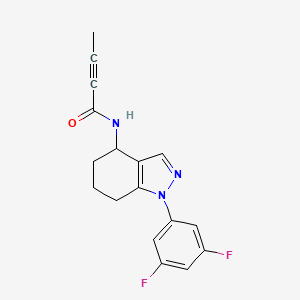 molecular formula C17H15F2N3O B5978876 N-[1-(3,5-difluorophenyl)-4,5,6,7-tetrahydro-1H-indazol-4-yl]-2-butynamide 
