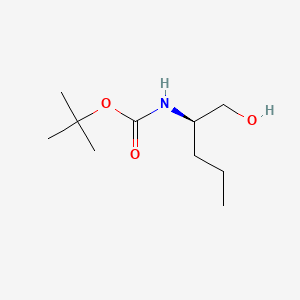 molecular formula C10H21NO3 B597889 N-[(1R)-1-(Hydroxymethyl)butyl]carbamic acid 1,1-dimethylethyl ester CAS No. 116611-57-5