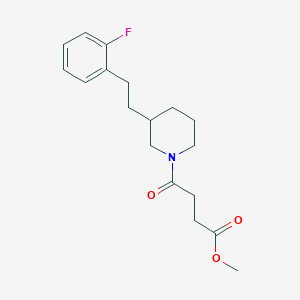 methyl 4-{3-[2-(2-fluorophenyl)ethyl]-1-piperidinyl}-4-oxobutanoate