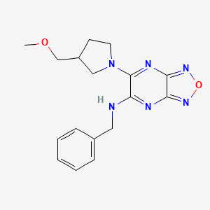 molecular formula C17H20N6O2 B5978904 N-benzyl-6-[3-(methoxymethyl)-1-pyrrolidinyl][1,2,5]oxadiazolo[3,4-b]pyrazin-5-amine 