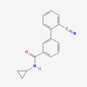molecular formula C17H14N2O B597892 3-(2-Cyanophenyl)-N-cyclopropylbenzamide CAS No. 1373233-33-0