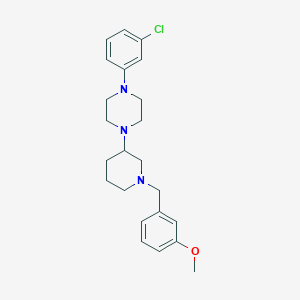 molecular formula C23H30ClN3O B5978931 1-(3-chlorophenyl)-4-[1-(3-methoxybenzyl)-3-piperidinyl]piperazine 
