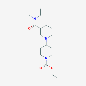 molecular formula C18H33N3O3 B5978932 ethyl 3-[(diethylamino)carbonyl]-1,4'-bipiperidine-1'-carboxylate 