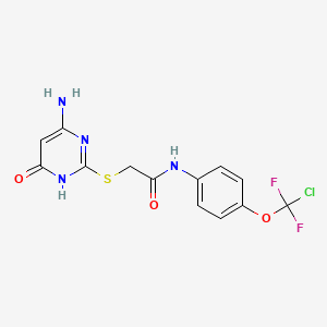 2-[(4-amino-6-oxo-1,6-dihydropyrimidin-2-yl)thio]-N-{4-[chloro(difluoro)methoxy]phenyl}acetamide