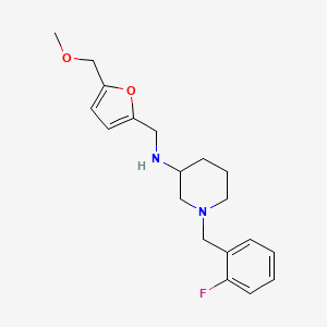 molecular formula C19H25FN2O2 B5978943 1-(2-fluorobenzyl)-N-{[5-(methoxymethyl)-2-furyl]methyl}-3-piperidinamine 