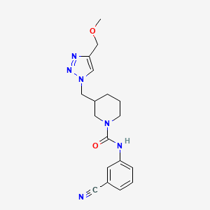 N-(3-cyanophenyl)-3-{[4-(methoxymethyl)-1H-1,2,3-triazol-1-yl]methyl}-1-piperidinecarboxamide