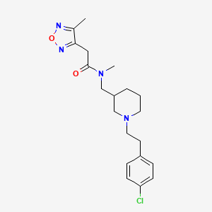 molecular formula C20H27ClN4O2 B5978955 N-({1-[2-(4-chlorophenyl)ethyl]-3-piperidinyl}methyl)-N-methyl-2-(4-methyl-1,2,5-oxadiazol-3-yl)acetamide 
