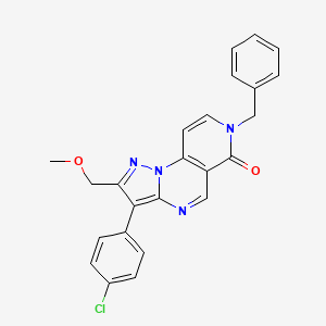7-benzyl-3-(4-chlorophenyl)-2-(methoxymethyl)pyrazolo[1,5-a]pyrido[3,4-e]pyrimidin-6(7H)-one