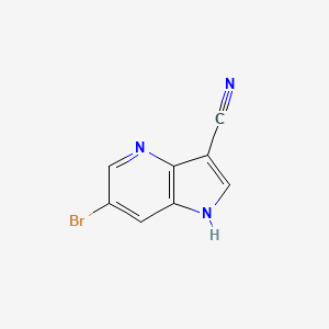 molecular formula C8H4BrN3 B597896 6-Bromo-1H-pyrrolo[3,2-b]pyridine-3-carbonitrile CAS No. 1260386-78-4