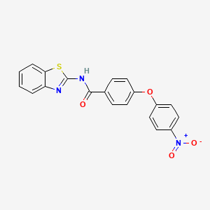 molecular formula C20H13N3O4S B5978965 N-1,3-benzothiazol-2-yl-4-(4-nitrophenoxy)benzamide 