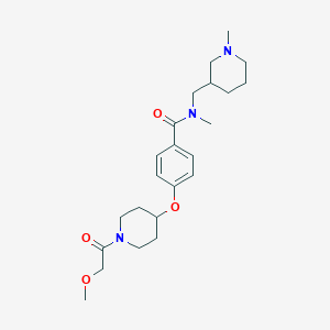 4-{[1-(methoxyacetyl)-4-piperidinyl]oxy}-N-methyl-N-[(1-methyl-3-piperidinyl)methyl]benzamide
