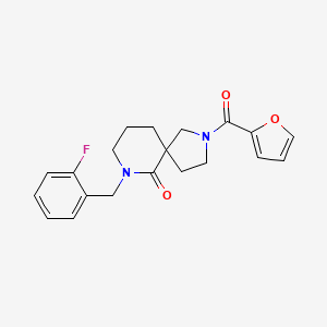 molecular formula C20H21FN2O3 B5979019 7-(2-fluorobenzyl)-2-(2-furoyl)-2,7-diazaspiro[4.5]decan-6-one 