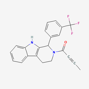 molecular formula C22H17F3N2O B5979076 2-(2-butynoyl)-1-[3-(trifluoromethyl)phenyl]-2,3,4,9-tetrahydro-1H-beta-carboline 