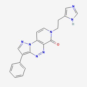 molecular formula C19H15N7O B5979083 7-[2-(1H-imidazol-5-yl)ethyl]-3-phenylpyrazolo[5,1-c]pyrido[4,3-e][1,2,4]triazin-6(7H)-one 