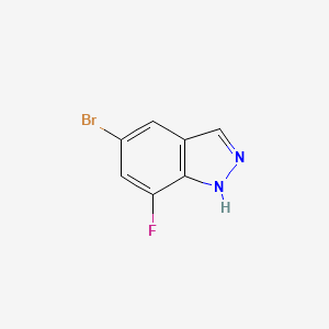 molecular formula C7H4BrFN2 B597909 5-bromo-7-fluoro-1H-indazole CAS No. 1260381-83-6