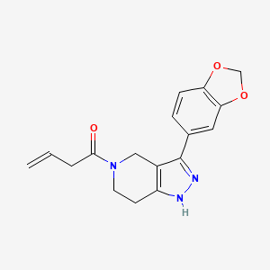 molecular formula C17H17N3O3 B5979102 3-(1,3-benzodioxol-5-yl)-5-(3-butenoyl)-4,5,6,7-tetrahydro-1H-pyrazolo[4,3-c]pyridine 