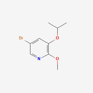 molecular formula C9H12BrNO2 B597913 5-Bromo-3-isopropoxy-2-methoxypyridine CAS No. 1241752-30-6