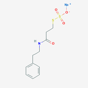 molecular formula C11H14NNaO4S2 B5979149 sodium S-{3-oxo-3-[(2-phenylethyl)amino]propyl} thiosulfate 