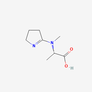 molecular formula C8H14N2O2 B597915 (S)-2-((3,4-Dihydro-2H-pyrrol-5-yl)(methyl)amino)propanoic acid CAS No. 198198-32-2