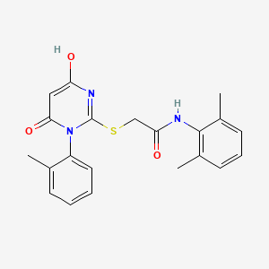 molecular formula C21H21N3O3S B5979161 N-(2,6-dimethylphenyl)-2-{[4-hydroxy-1-(2-methylphenyl)-6-oxo-1,6-dihydro-2-pyrimidinyl]thio}acetamide 