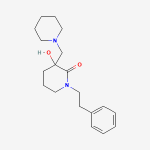 3-hydroxy-1-(2-phenylethyl)-3-(1-piperidinylmethyl)-2-piperidinone