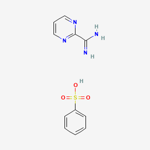 molecular formula C11H12N4O3S B597920 2-Pyrimidinecarboximidamidemonobenzenesulfonate CAS No. 16879-48-4