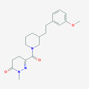 molecular formula C20H27N3O3 B5979201 6-({3-[2-(3-methoxyphenyl)ethyl]-1-piperidinyl}carbonyl)-2-methyl-4,5-dihydro-3(2H)-pyridazinone 