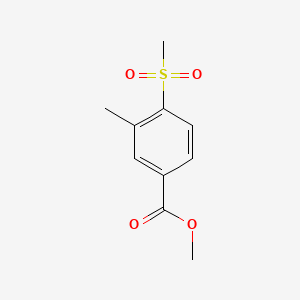 molecular formula C10H12O4S B597921 3-甲基-4-(甲磺酰基)苯甲酸甲酯 CAS No. 1226776-89-1