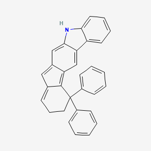 molecular formula C31H23N B597922 Indeno[2,1-b]carbazole, 5,7-dihydro-7,7-diphenyl- CAS No. 1257220-52-2