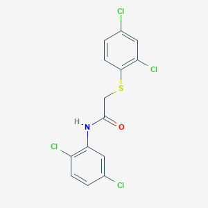 molecular formula C14H9Cl4NOS B5979231 N-(2,5-dichlorophenyl)-2-[(2,4-dichlorophenyl)thio]acetamide 