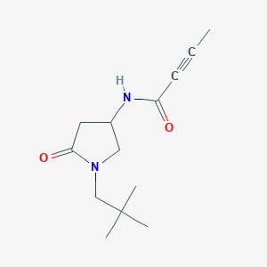 N-[1-(2,2-dimethylpropyl)-5-oxo-3-pyrrolidinyl]-2-butynamide