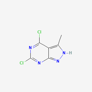 molecular formula C6H4Cl2N4 B597925 4,6-Dichloro-3-methyl-1H-pyrazolo[3,4-D]pyrimidine CAS No. 1211522-68-7