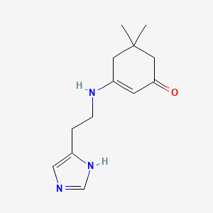 molecular formula C13H19N3O B5979253 3-{[2-(1H-imidazol-5-yl)ethyl]amino}-5,5-dimethylcyclohex-2-en-1-one 