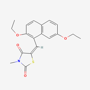 molecular formula C19H19NO4S B5979256 5-[(2,7-diethoxy-1-naphthyl)methylene]-3-methyl-1,3-thiazolidine-2,4-dione 