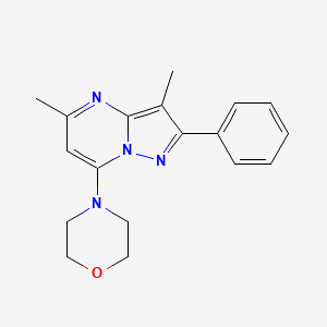 molecular formula C18H20N4O B5979258 3,5-dimethyl-7-(4-morpholinyl)-2-phenylpyrazolo[1,5-a]pyrimidine 